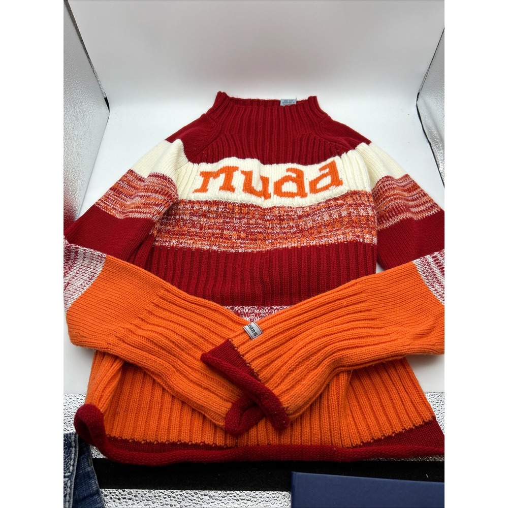 Vintage Y2K Mudd Striped Sweater and Squeeze‎ Embroidered Cropped Jeans Set L 14